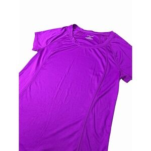 Women's Exertek Purple Short Sleeve Shirt Size Small Exercise Workout Athleisure
